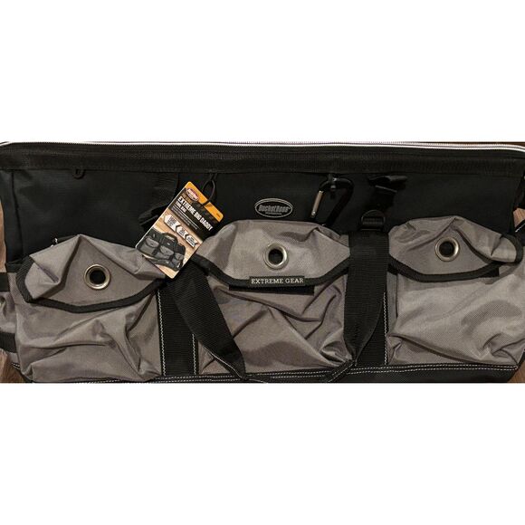 Original Bucket Boss Brand Extreme Big Daddy Tool Bag, Gray & Black, NWT - Picture 7 of 16